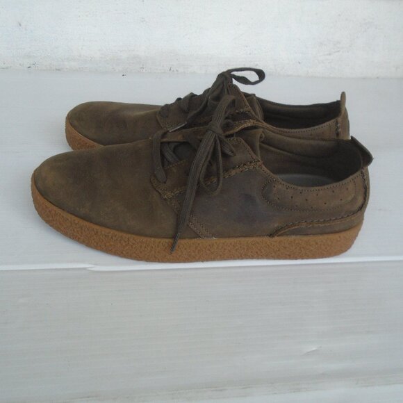 Clarks Mens Streethillace Low Leather Oxford Shoes Size 11.5 Brown